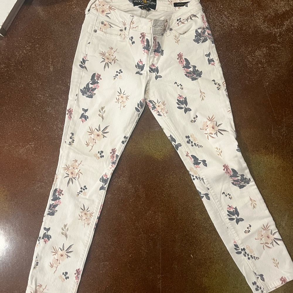 Lucky brand floral printed jeans